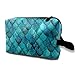 Produktbild SMALL Aqua Turquoise Mermaid Or Dragons Travel Makeup Cute Cosmetic Case Organizer Portable Storage Bag for Women