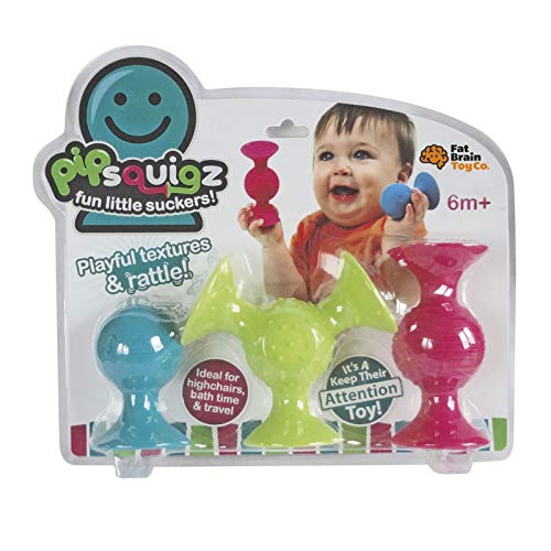 Fat Brain Toys Pip Squigz Greiflinge Set mit Saugnapf und Geräuschen