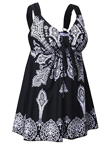 Rocorose Damen Tankini Große Größen, Zweiteiliger Badeanzüge - 2