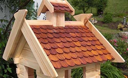 Vogelhaus Vogelhäuser-(V05)-Vogelfutterhaus Vogelhäuschen-aus Holz-DHL-XXXL Braun - 3