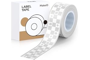 MakeID Cinta de etiquetas de 16 mm x 4 m, compatible con rotuladoras MakeID L1/Q1/E1, etiquetas autoadhesivas conejo