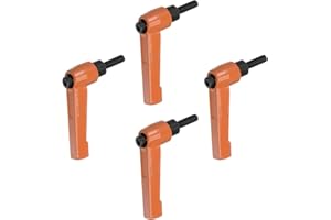 QUARKZMAN 4pcs Réglable Serrage Levier Poignées M8 x 50mm Homme Filetage Fileté Goujon Boulon Boutons Rotatif Vis Verrouillage Rapide Libérer Cliquet Pousser Bouton Poignée, Orange