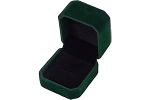SUNNYCLUE Mörkgrön ringlåda stiftörhänge låda liten mini sammet antik vintage halsband ringar smycken minnessak lådor fodral paket för kvinnor män bröllopsförslag ceremoni resor gåvor tillbehör
