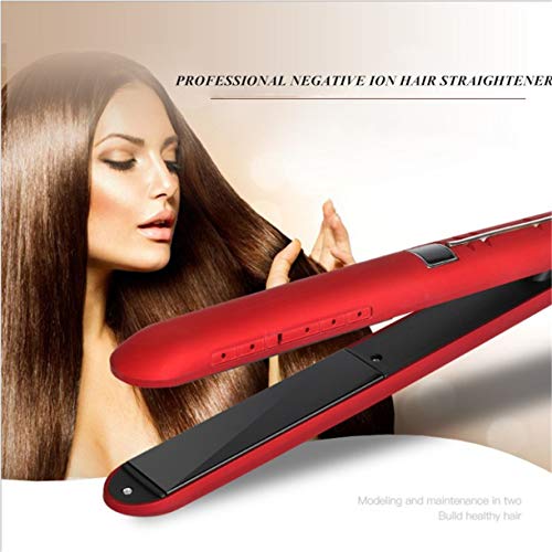 Fashion Hair Straightener Curler Bar Electric Professional Electric Splint Hairdressing Perm  Red 