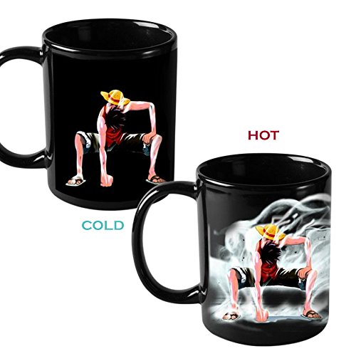 Preisvergleich Produktbild YiaMia Kaffeetasse mit Farbänderung bei Wärmeeinwirkung, Cartoon, Dragon Ball Z, wärmeempfindlich, zweifarbig, aus Keramik, 300 ml