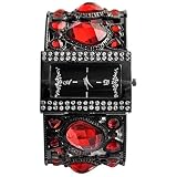 SW Watches ASJ Damen Armbanduhren Luxus Gold Mode Lässig Uhr Frauen Diamant Kleid Quarz-Armbanduhr(SCHWARZ, Gold, Silber),Black