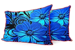 DreamVio Jute Fabric Printed Decorative Pillow/Throw/Cushion Covers for Living Room, Bed Room, Sofa,Chairs,Pillow Cases, Pillow Covers Set of 2, Size 12x18 Inches Style242