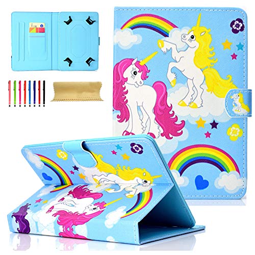 Coopts Universal Folio Case for 7.5-8.5 inch Tablet, Stand Case for iPad Mini 5 4 3 2 1/Samsung Tab A 8.0/Tab 4 8.0/Tab S2 8.0/HTC/LG/Motorola/RCA/Fire HD 8/Lenovo and More, Pony