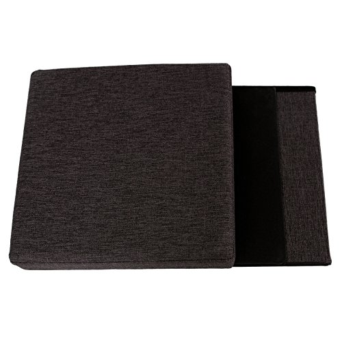 Songmics LSF27K Faltbarer Fußbank Aufbewahrungsbox belastbar bis 300 kg, Stoff, kaffeefarbe, 38 x 38 x 38 cm - 7