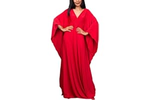 YouKD Maxi abito lungo da donna bohémien in stile caftano, taglia unica, adatto come copricostume, vestaglia e per abbigliamento da casa