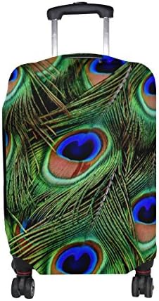 Aumimi Peacock Feathers Luggage Cover Elastic Protector Fits XL 29-32 in Suitcase