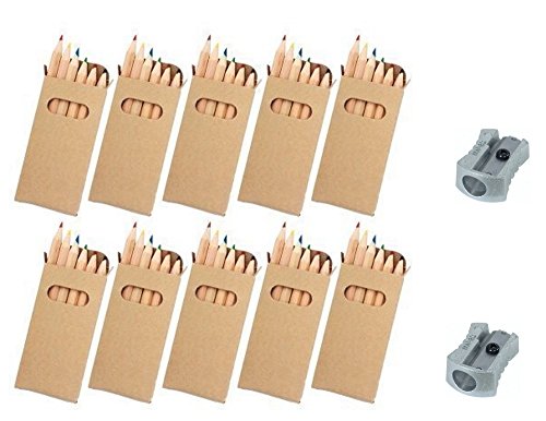 Buntstifte 10 Sets Malset Kinderparty Spielzeug Hochzeit (Mit Anspitzer)