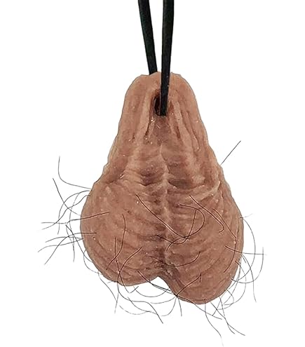 HAZMA Lustiger Hoden-Schlüsselanhänger - Realistischer Scherzartikel Aus Silikon 12cm