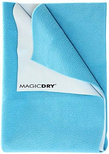 Magic Dry Crib Waterproof, Mattress Protector Plain Large Size - 1.0m X 1.4m Colour - Sky Blue By MaxxGallery