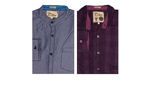 Buy Blue Berry Men's Casual Shirts 