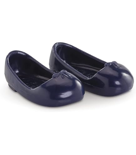 Chaussures Miniatures Pour Poupées De 45 Cm - En Cuir Synthétique Doré - Pour Jeu D'Habillage Fille