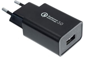 ADWITS jednoportowa ładowarka USB QC 3.0 (18W), inteligentny zasilacz do szybkiego ładowania telefonów z systemem Android, tablice Surface Power Bank i nie tylko -Czarny