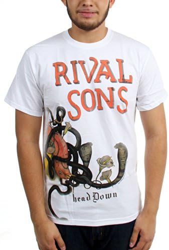 Rival Sons - Mens Head Down T-Shirt, X-Large, White