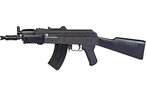CYBERGUN Fucile Da Softair AK 47 Kalashnikov Potenza 0,5 Joule, Caricatore 300 Pallini Materiale Abs Di Colore Nero
