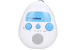 Rensimote Waterproof Audio Portable AM/FM Radio Speaker Bathroom Shower Radios for Home Bathroom Outdoor