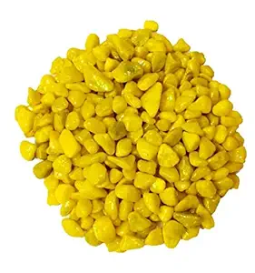 Sivananda Gems and Crafts Yellow Colored Pebbles/gravels/Stone, 475 g