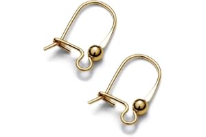 LUPSTY My-Bead 1 paio orecchini monachelle chiuse per la donna 18mm Argento 925 placcato oro alta qualità da gioielliere DIY