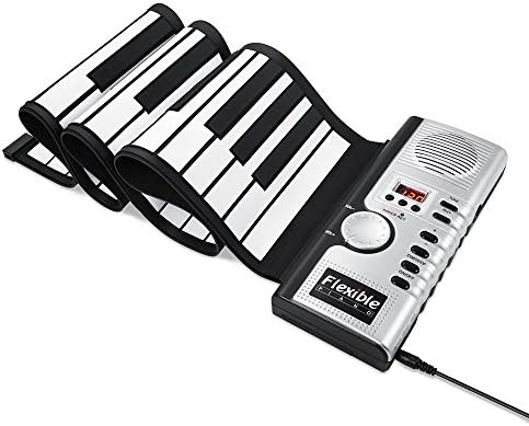 ALWOA Roll Up Keyboard Piano, 4 Modes 61 Keys Portable Piano Electric Digital Musical Educational Instruments Perfect Gift for Kids Children