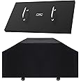 EasiBBQ 5004 Hard Cover for Blackstone 36" Griddle, and 1528 Heavy Duty Grill Cover for Blackstone 36" Griddle, Black