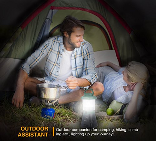 AVANTEK LED Laterne Solar Taschenlampe Campinglampe, 2 Helligkeit Modi mit Eingebautem Akku, Außenleuchten für Wandern, Camping, Notfall, Hurricanes, Garten - 6
