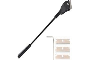 PSSOPP Skrobak do alg, długa rączka Środek do czyszczenia glonów w akwarium z wymiennymi ostrzami Środek do czyszczenia szyb w akwarium do szklanego akwarium (skrobak standardowy)