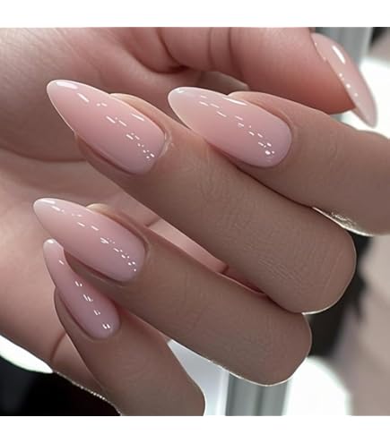 GLAMERMAID 24 PCS Mittlere Mandel Knstliche Fingerngel Frhjahr Sommer  Nude Gel-Kleber Auf Ngel Glnzende Stiletto Wiederverwendbare  UV-Finish-Kunstngel Acryl-Kunstngel Manikre-Sets Fr Frauen : Amazon.de:  Kosmetik