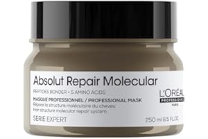 L'ORÉAL PROFESSIONNEL L’Oréal Professionnel Absolut Repair Molecular Hair Mask 250ml, For Extremely Damaged Hair, Rinse off hair treatment, Molecular Bond Repair, Instant smoothness & shine