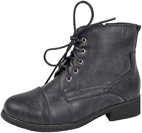 GIRLS BOYS UNISEX COMFORTABLE SCHOOL SHOES ANKLE BOOTS ZIP BLACK 10