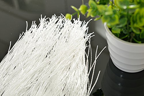 Fadengardine Fadenstore Vorhang mit Ösen Raumteiler 140 x 250 cm, Weiß - 7