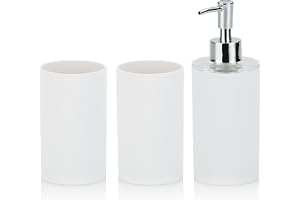 Kela 390101, badset, 3 st., 1 tvåldispenser/2 bägare, plast, färgmix, list