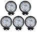 Produktbild Leetop 5X 27W Rund LED Arbeitsscheinwerfer 12V 24V Offroad Flutlicht Arbeitslicht 2500LM IP67 Auto Scheinwerfer Lampe 6500K Weiß
