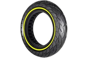 G.V.SHOP® 1 Roue Solide 10x2.5 Pouces 36MM pour Trottinette Electrique Scooter Plein Caoutchouc, XIAOMI, DUCATI, LEXGO, VIVOBIKE S2, Antidérapant, Pneu Solide (36MM, Fluo 1pcs)