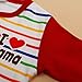 Baby Boys Girls Autumn Long Sleeve Colourful Striped "I love Papa mama" Romper (80(0-9M), Red)