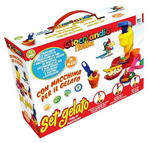 MC SRL Set Gelato plastilina 16 PCS, Multicolore, GL0011