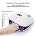 LED Nail Lamp, SUN4 48W Professional Nail Lampe UV Nail Dryer for Gel Polish Builder with Sensor 4 Timer LCD Display and Double-Speed