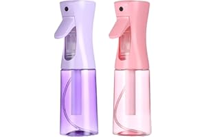 HAZMA 2 Pezzi Bottiglia Spray, Spruzzino Per Capelli Per Capelli, Spray Bottle,Bottiglia Spray Continua Ultra-Fine Per Spray Capelli Ricci, Cura Delle Piante, Toelettatura Degli Animali(Viola, Rosa)