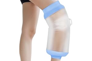 ANOMM Waterproof Knee Cast Cover, Reusable Adult Knee Cover for Shower, Soft & Comfortable Cast Protectors for Broken Knee, Watertight Seal Cast Bag for Bandages, Dressings, Wound Care Supplies