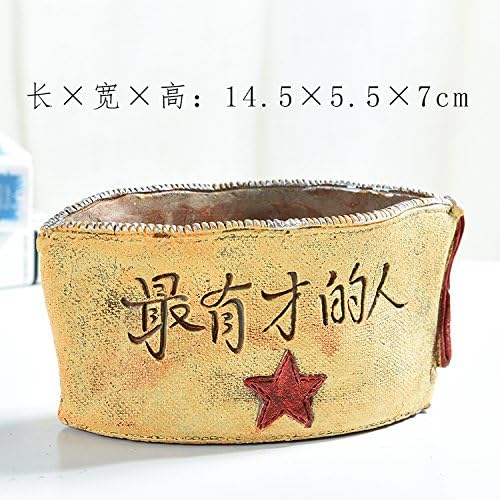 YQOOO Hand-painted fleshy flower pot imitation stoneware breathable garden old pile of succulent plant pots plant size flower pots