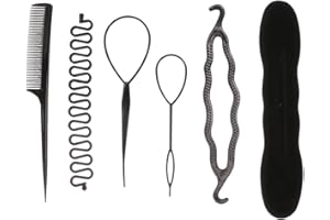 DDKY 6 Pièces Outil De Tressage De Cheveux, Fabricant De Tresse De Chignon,Accessoire Cheveux Accessoires Cheveux Femme Accessoires De Coiffure Adapté Au Tressage De Diverses Coiffures