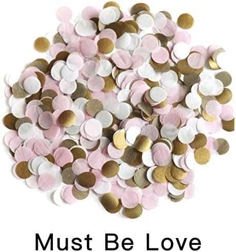 Ballooba Premium Grade Tissue Confetti Paper (4 oz) Pack (Must Be Love)