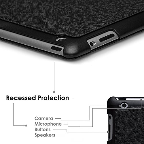 Forefront Cases® Neue Leder Hülle / Tasche / Case / Cover für Apple iPad 2 / iPad 3 / iPad 4 – Rundum-Geräteschutz und intelligente Auto-Sleep-Wake-Funktion mit 3-JAHRES-GARANTIE VON FOREFRONT CASES – inkl. Eingabestift und Displayschutz - 7