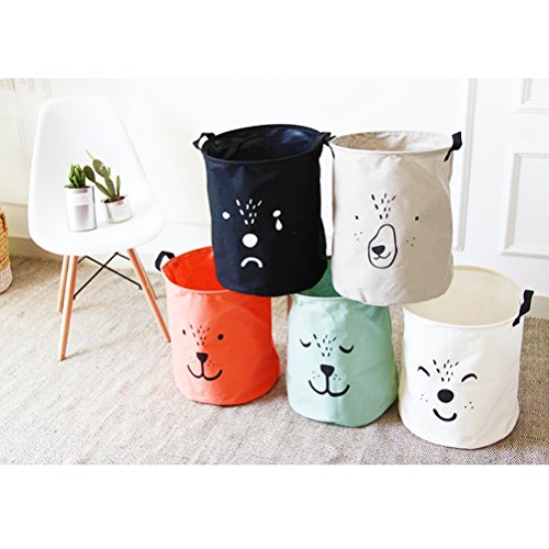 Inwagui Wäschekorb faltbar Wäschebehälter Wäschetonne Wäschebox faltbar Wäschesack Wäschesammler 35*40cm-Weiß - 6