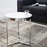 FARBE: Tischplatte: Opalweiß | Tischgestell: Chrom