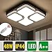 Produktbild HG® 48W Schlafzimmer Deckenbeleuchtung LED Deckenleuchte Dimmbar Fernbedienung eckig