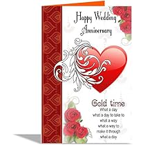 Alwaysgift Happy Wedding Anniversary Greeting Card for Wife ...